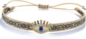 CQUAN CHI Boho Women Strand Bracelet Braided Adjustable Friendship Wax Rope Bracelets