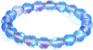 CQUAN CHI Women Stretch Bracelet Moonstone Beaded Bracelet Good Luck Bracelets