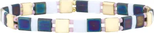 CQUAN CHI Women Tila Bead Bracelet Handmade Friendship Stretch Bracelet New for Summer Jewelry