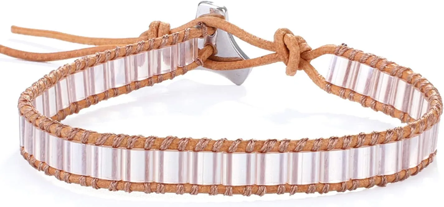 CQUAN CHI Womens Tila Beads Wrap Bracelet Adjustable Handmade Friendship Bracelet