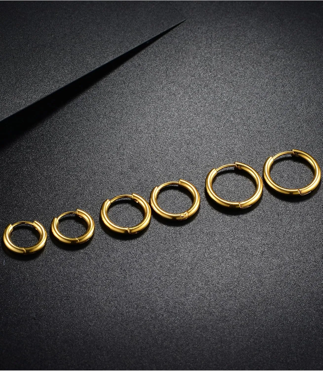 Dainty 8 Pairs Surgical Stainless Steel Earrings 14K Gold Plated Hoop Earrings CZ Stud Earrings for Women Men Lightweight Hypoallergenic Earrings Sets for Multiple Piercing,Suitable for Cartilage,Helix,Lobe,First Hole,Second Hole,Third Hole