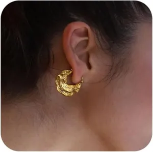 Dainty Small Ear Cuff for Women - Trendy 14K Gold Plated CZ Non Piercing Cartilage Earring Set Jewelry Gift