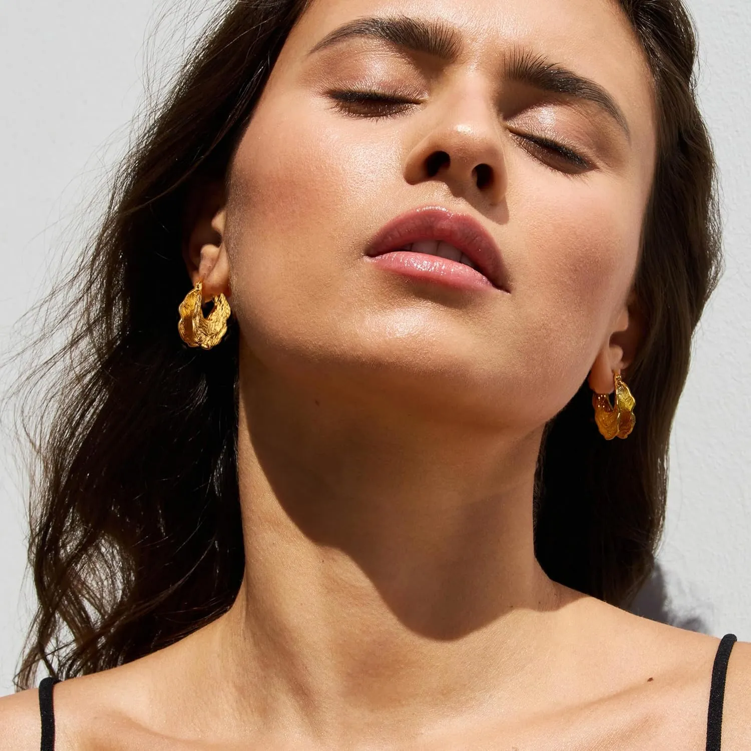 Dainty Small Ear Cuff for Women - Trendy 14K Gold Plated CZ Non Piercing Cartilage Earring Set Jewelry Gift