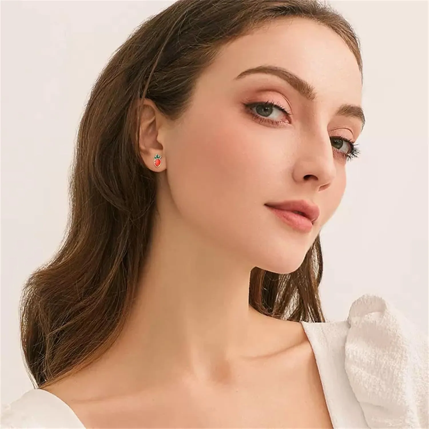 Dreuyet Easter Bunny Earrings Cute Animal Funny Rabbit Earrings 925 Sterling Silver Rabbit Carrot Stud Earrings for Women Hypoallergenic Jewelry