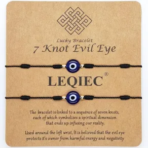 Evil Eye Bracelet for Women Men 7 Knot Red String Protection Blue Easter Bracelet Mal Be Ojo Mexican Energy
