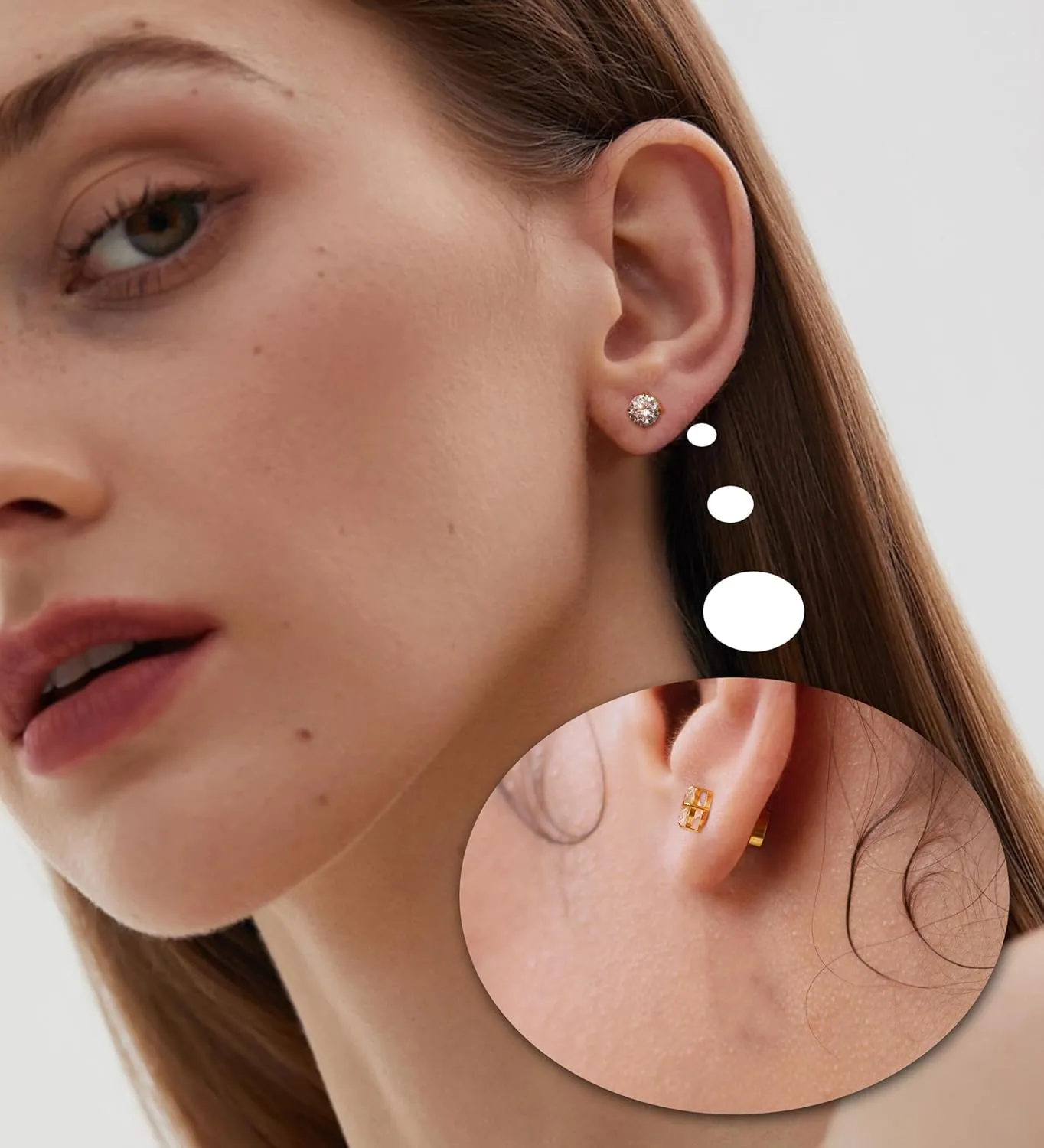 Flat Back Earrings for Women Girls Hypoallergenic Flat Back Stud Earrings Surgical Steel 20G Cartilage Earrings Handmade Screw Back Earrings