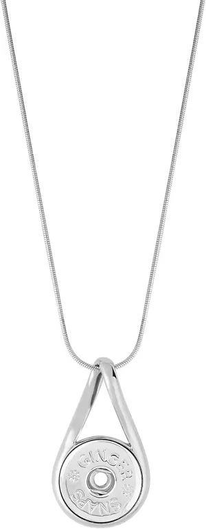 Ginger Snaps Infinity Necklace | Interchangeable, Customizable & Adjustable Snap Jewelry Collection | Button Charms for Necklaces, Bracelets & Rings | Standard Size | SN92-56