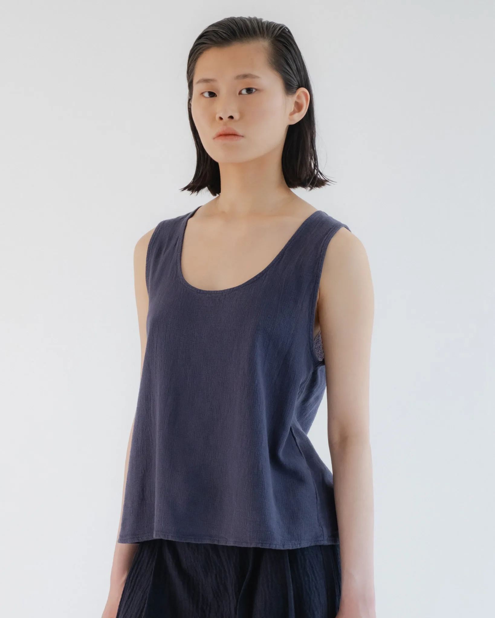 G.o.D Tank Top Gazebo Cotton Navy