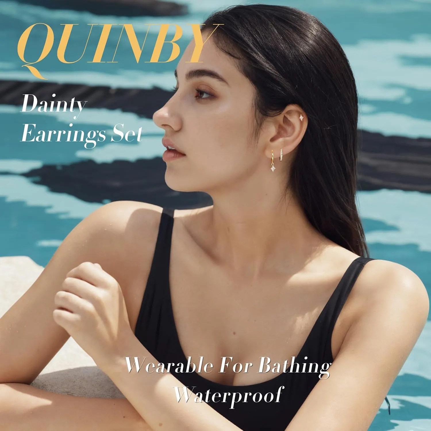 Gold Dainty Earrings Set For Women,14k Earring Stacks Gold Small Stackable Earrings,Cartilage Dangle Jewelry Hoop Earring Sets For Multiple Piercing,Birthday Ideas For Mom Friend Wife
