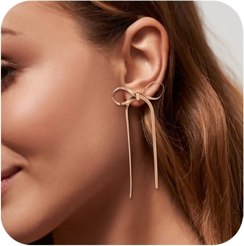 Gold Drop Earrings for Women Heart Cross Butterfly Ellipse Hoop Earrings Small Thick Oval Open Wedding Minimalist Aesthetic Jewelry Gift