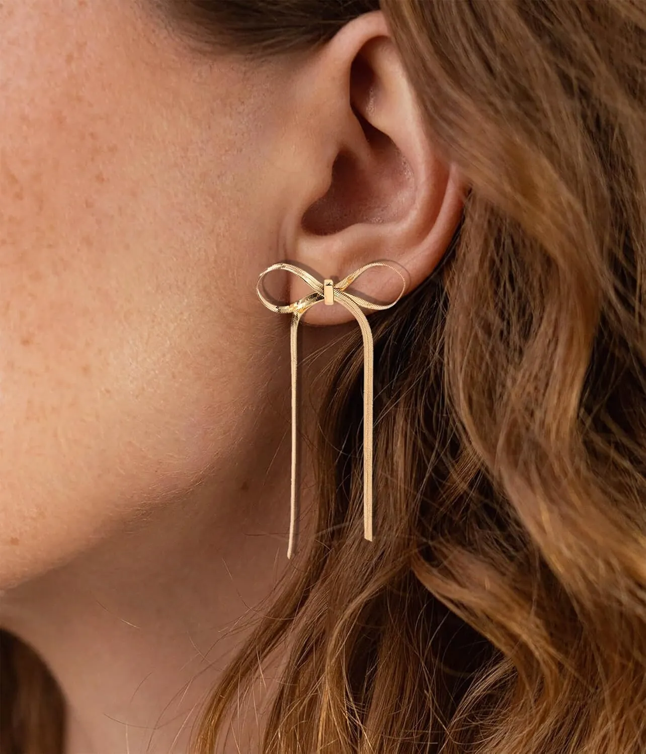 Gold Drop Earrings for Women Heart Cross Butterfly Ellipse Hoop Earrings Small Thick Oval Open Wedding Minimalist Aesthetic Jewelry Gift
