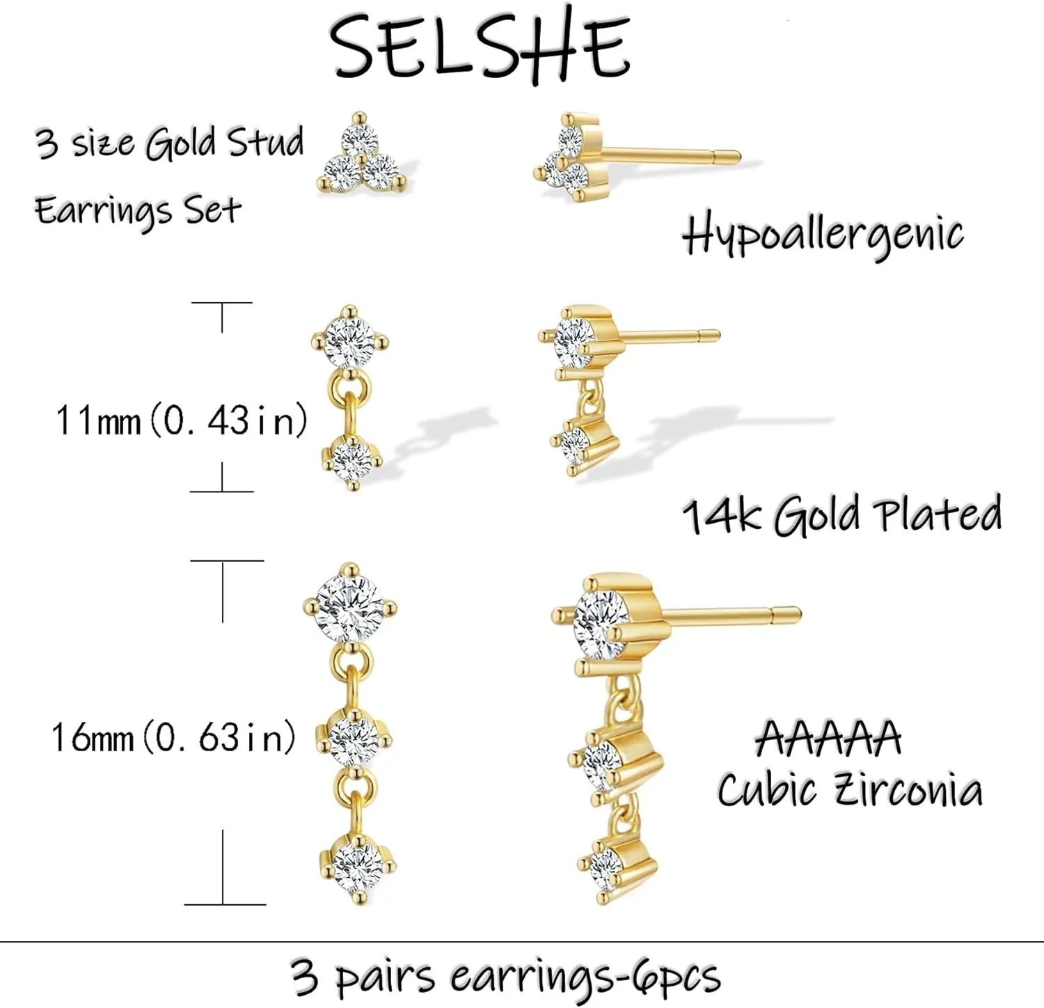 Gold Earrings for Women, 14k Gold Plated Earring Stack Hypoallergenic Pearl Drop Earring Dainty Gold Earrings for Women Trendy Cute Small Huggie Hoop Earring Fashion Womens Jewelry