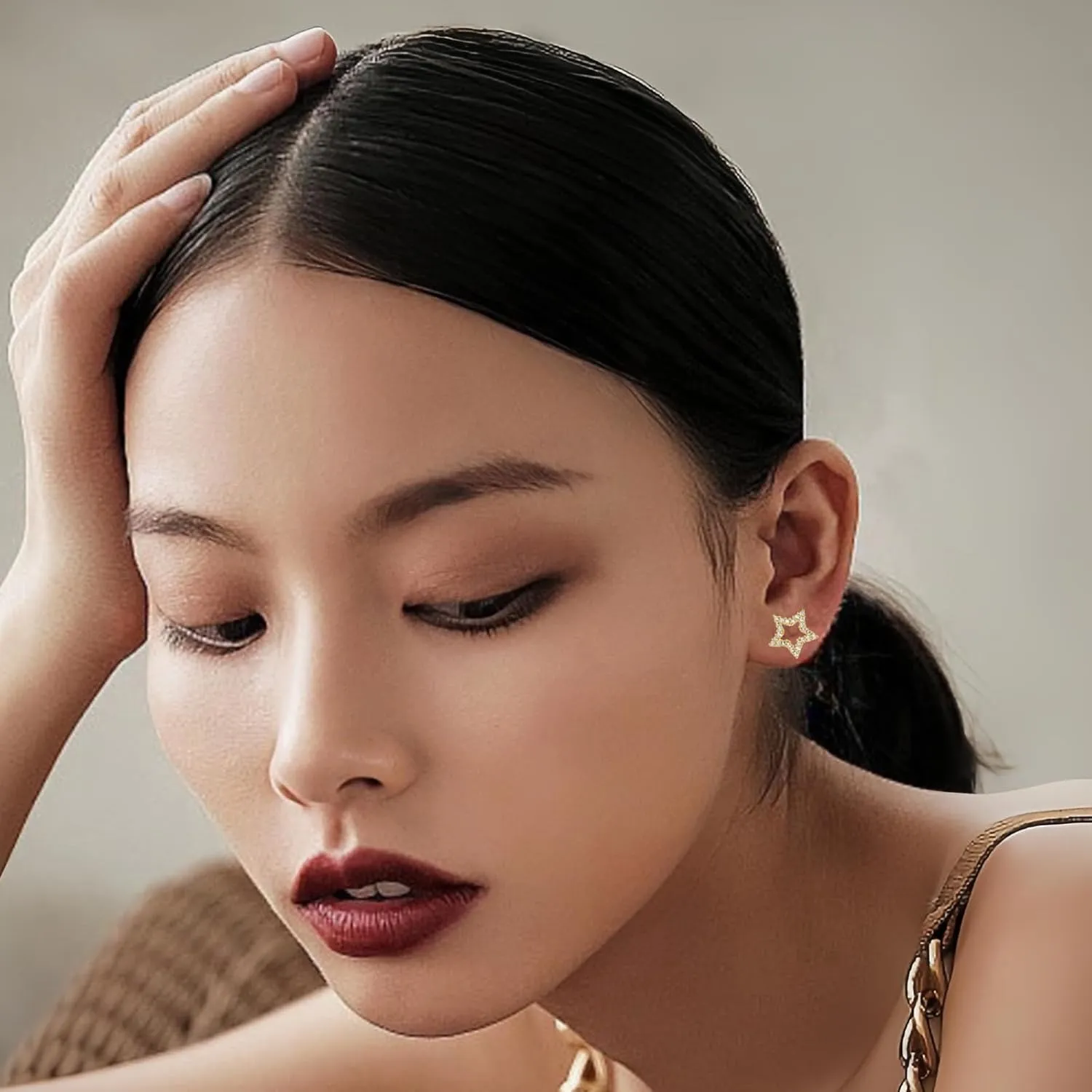 Gold Earrings Set: Stackable Dainty Earrings Studs Trendy Small 14k Gold Plated Hypoallergenic Cartilage Huggie Hoop Earrings for Women Boho Earrings for Gifts