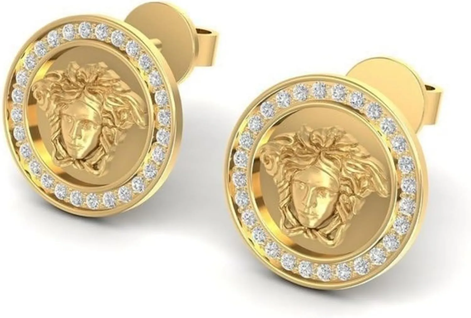 Gold Plated Medusa Stud Earrings, Dainty Medusa Earrings, Medusa Jewelry, Tiny Medusa Earrings, Birthday Gift For Her Mother's Day Studs