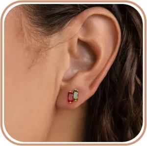 Gold Studs Earrings for Women Teen Gifts 2 Birthstone Earrings 14K Gold Plated Earring Studs Helix Piercing Jewelry Anniversary Mothers Day Birthday Gift Ideas
