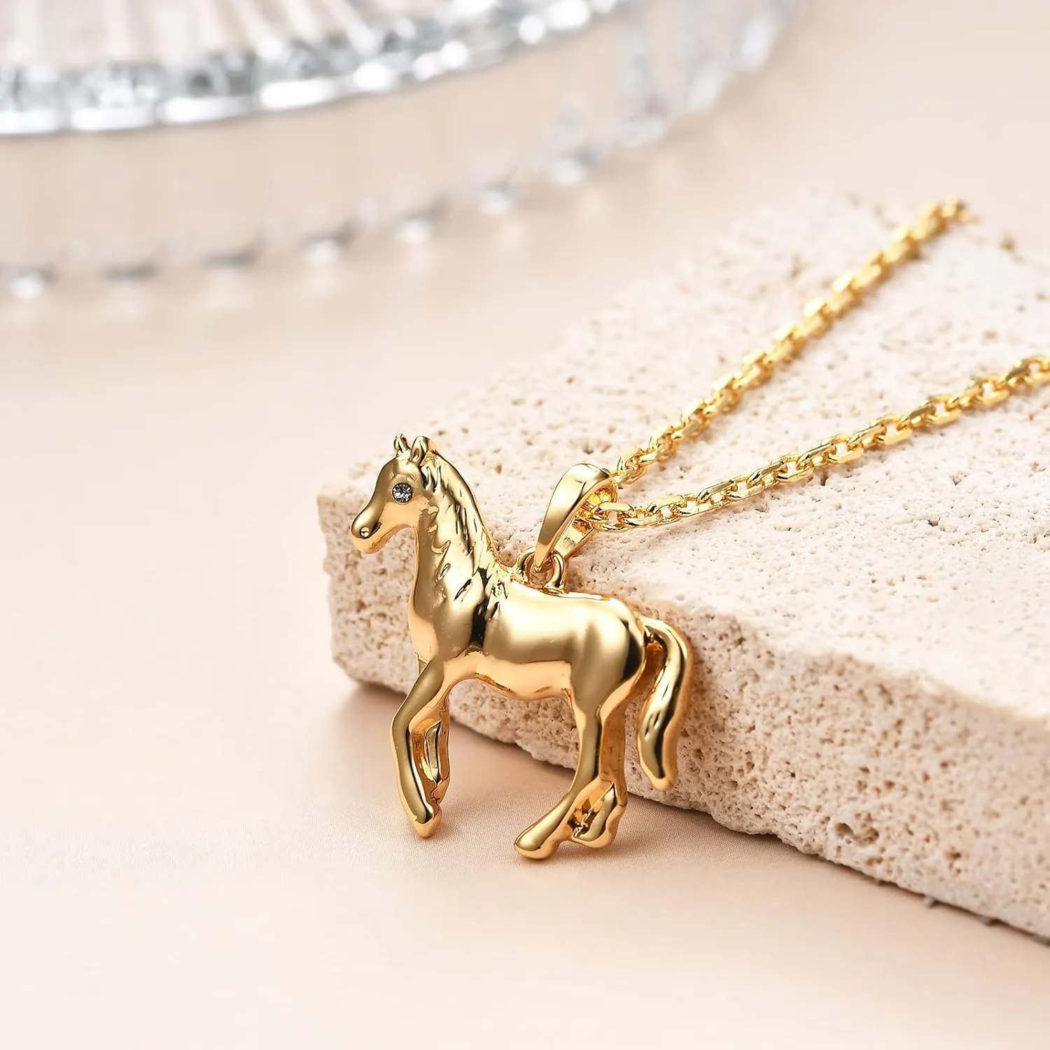 Gold Women Necklaces Gifts,Spirit Elephant Horse Dragon Dinosaur Wolf Animal Layered Choker Necklace Jewelry for Women