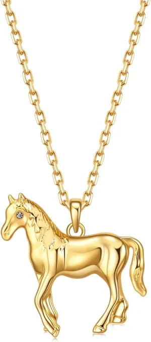 Gold Women Necklaces Gifts,Spirit Elephant Horse Dragon Dinosaur Wolf Animal Layered Choker Necklace Jewelry for Women