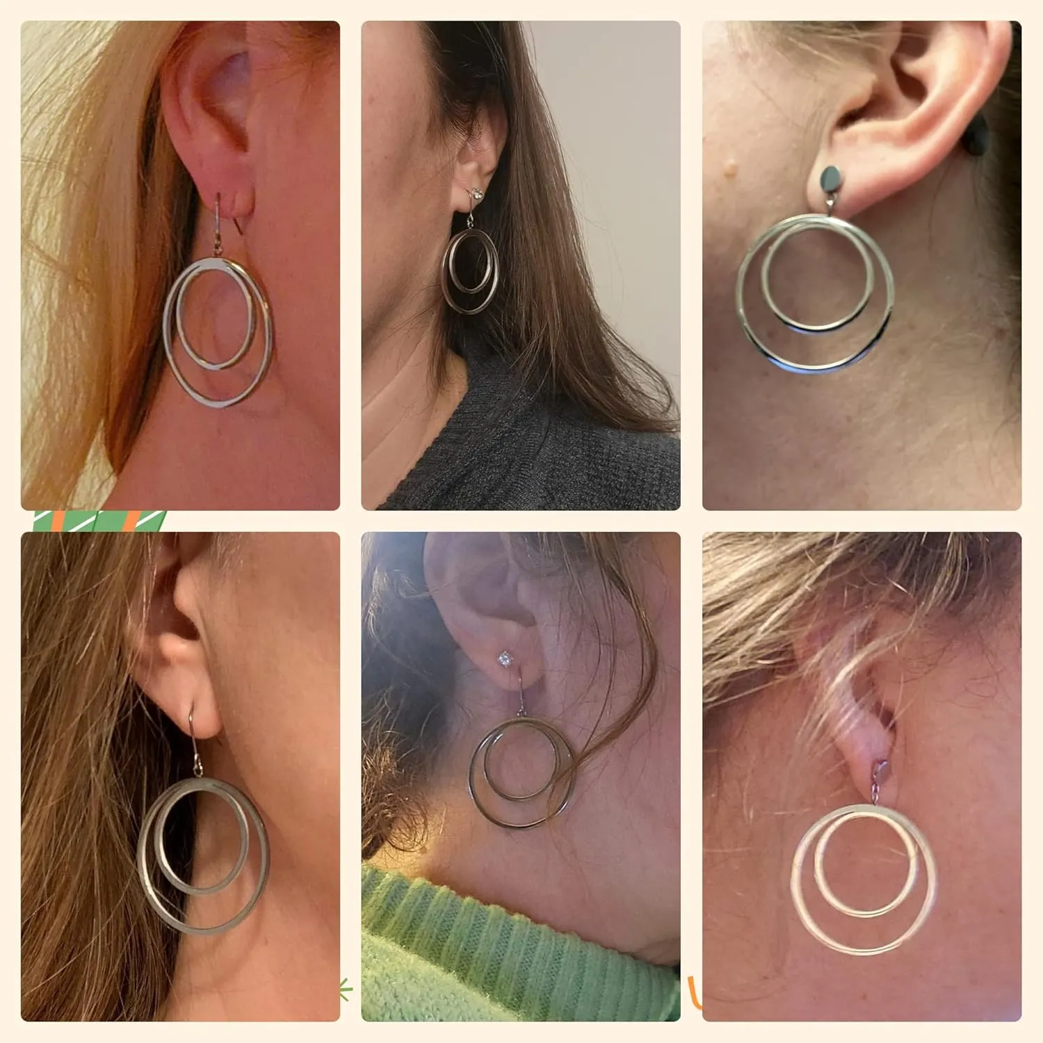 Gold/Silver Hoop Earrings for Women 18K Gold Plated Circle Dangle Earrings for Women Trendy Surgical Steel Titanium Hypoallergenic