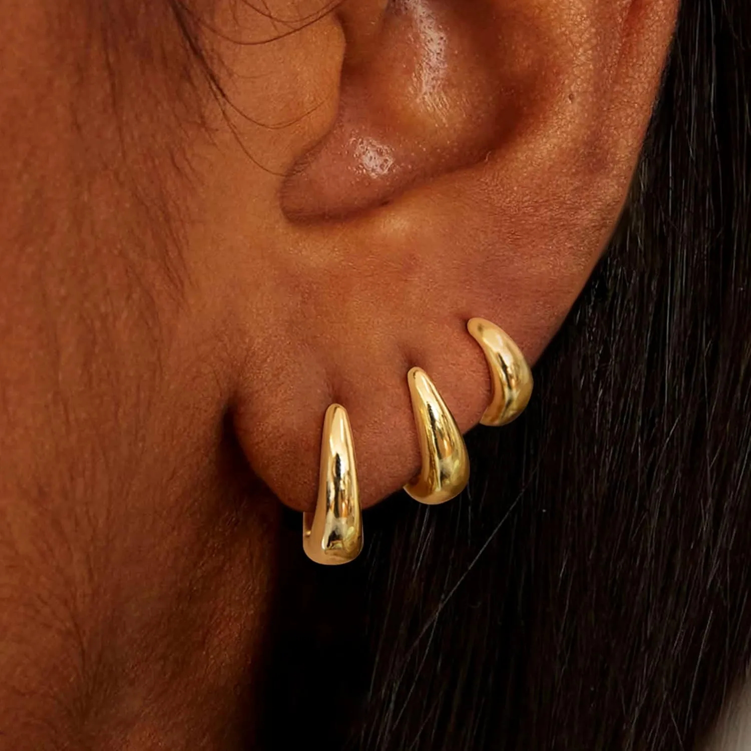 Hoop Earrings for Women 14K Gold Plated/Silver Hoops Simple Gold Knot Huggie Small Hoop Earrings Set Trendy Gold Hoops Everyday Wear Gold Earrings for Women Jewelry
