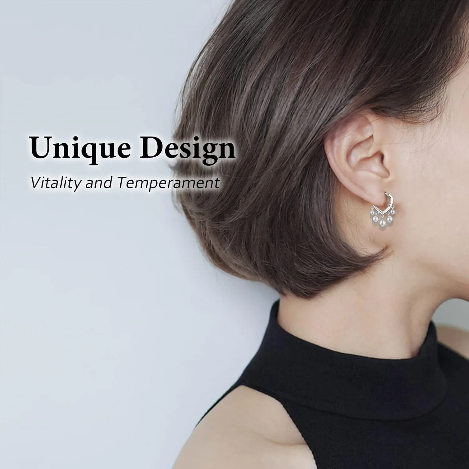 Huggie Earrings for Women 14K Gold Plated Earrings Dainty Statement Sterling Silver Cute Dangle Earring Hypoallergenic Huggie Hoop Earrings for Wome Trendy Prom Party Jewelry Gift