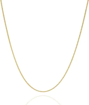 Jewelry Atelier Gold Chain Necklace Collection - 14K Solid Yellow Gold Filled Round Wheat/Palm Chain Necklaces for Women and Men with Different Sizes (2.5mm, or 3.2mm)