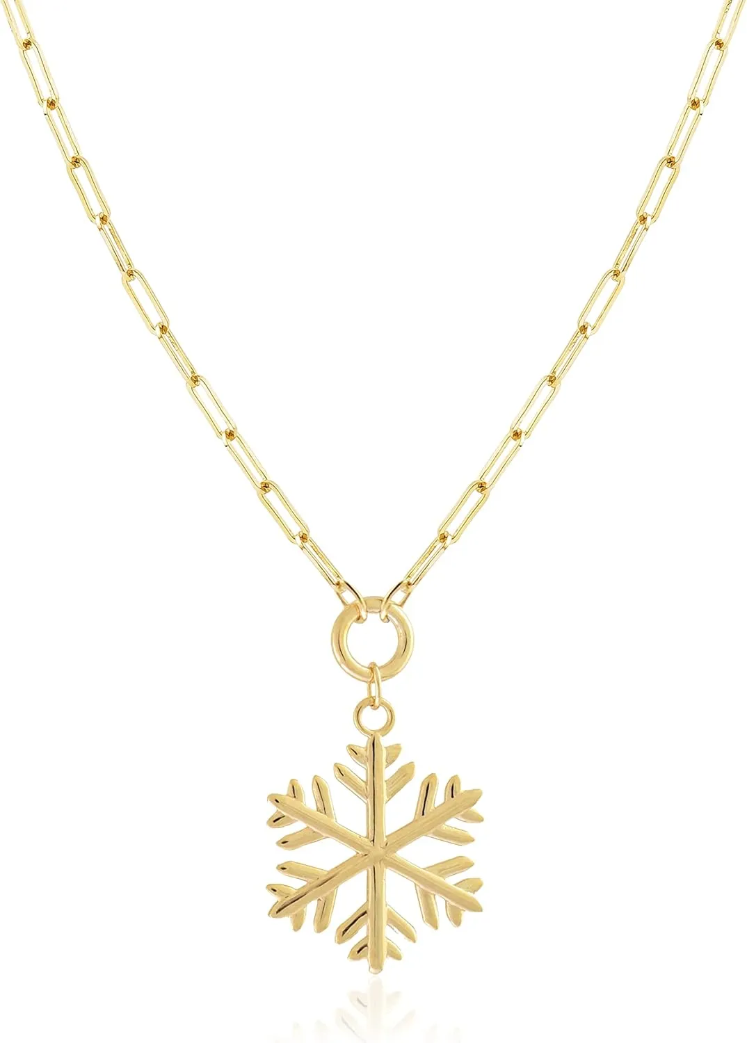 Jewelry Atelier Gold Filled Pendant Necklace Collection - 14K Yellow Gold Filled Pendant Necklace with Solid Clip Chain for Women (Different Sizes and Styles with Extension/Adjustable Chain)