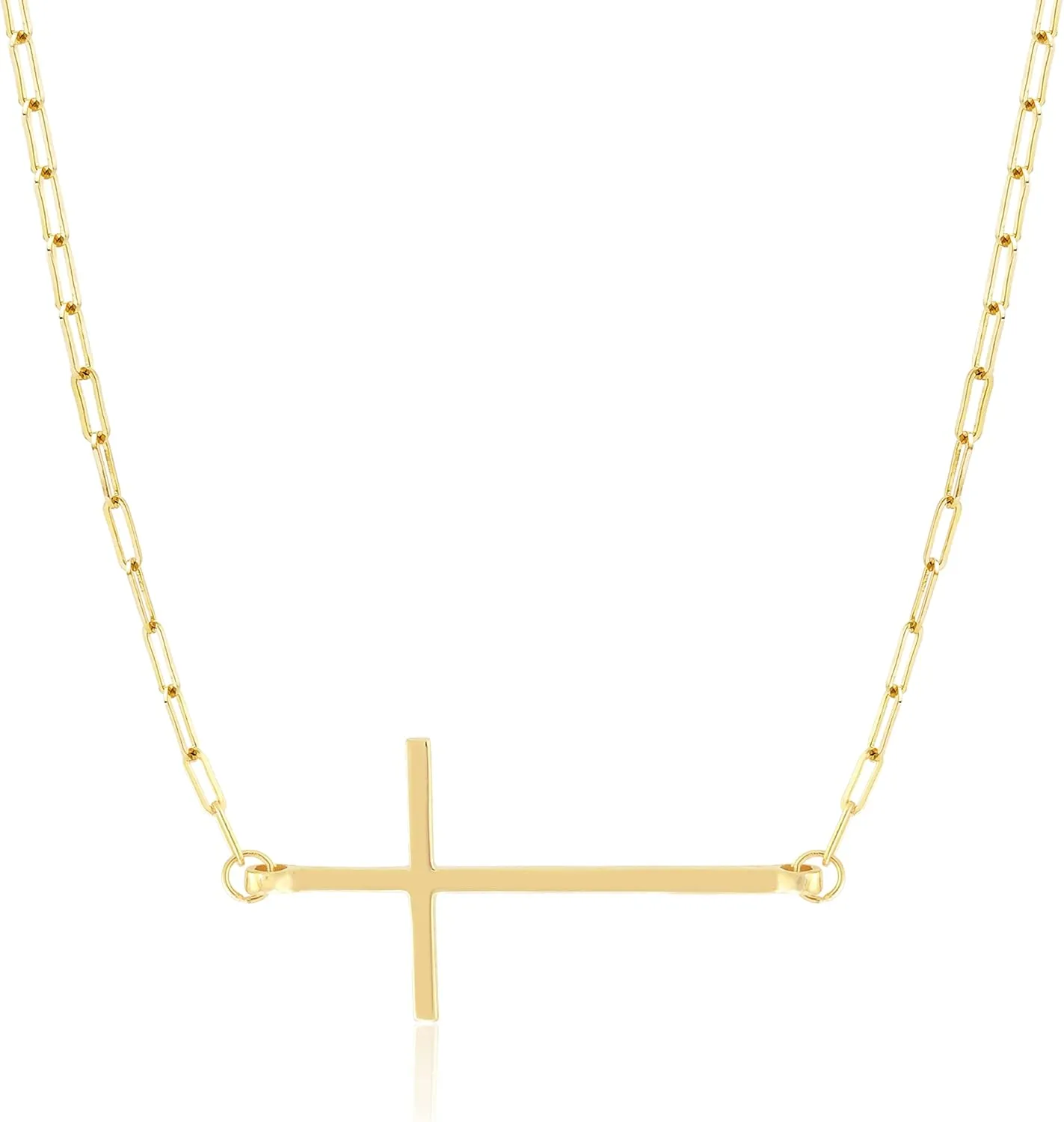 Jewelry Atelier Gold Filled Pendant Necklace Collection - 14K Yellow Gold Filled Pendant Necklace with Solid Clip Chain for Women (Different Sizes and Styles with Extension/Adjustable Chain)