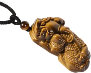 Justinstones Natural Yellow Tigers Eye Crystal Necklaces Amulet Protection Necklace Pendant Healing Jewlery Gift 22 inch