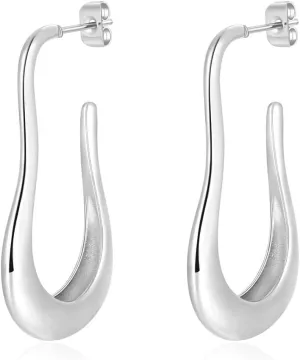 Lantine CZ Huggie Hoop Earrings Stainless Steel Mini Cubic Zirconia Sleeper Hinged Clicker Triple Double Cartilage Helix Small Hugging Hoop Earrings