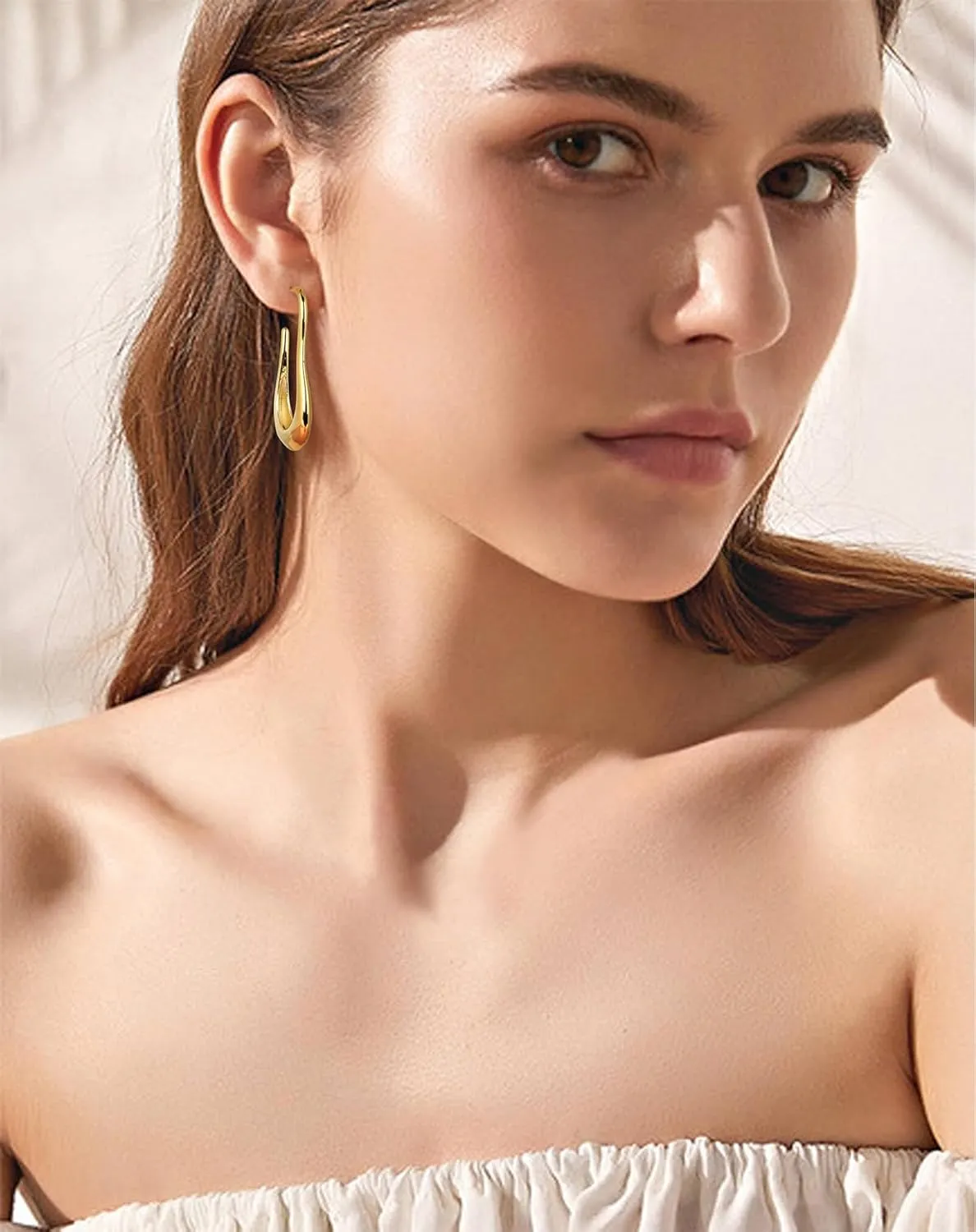 Lantine CZ Huggie Hoop Earrings Stainless Steel Mini Cubic Zirconia Sleeper Hinged Clicker Triple Double Cartilage Helix Small Hugging Hoop Earrings