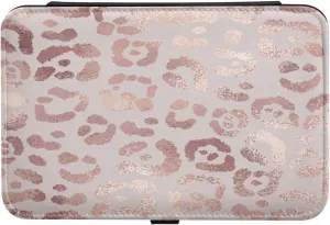 Leather Jewelry Box Jewelry Case Storage Box Leopard Print Cheetah Rose Gold For Rings Earrings Necklaces