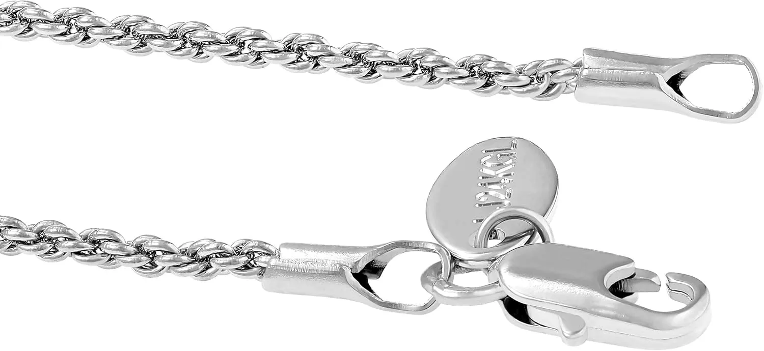 LIFETIME JEWELRY 1mm Rope Chain Bracelet for Women Men Teen 24k Real Gold Plated