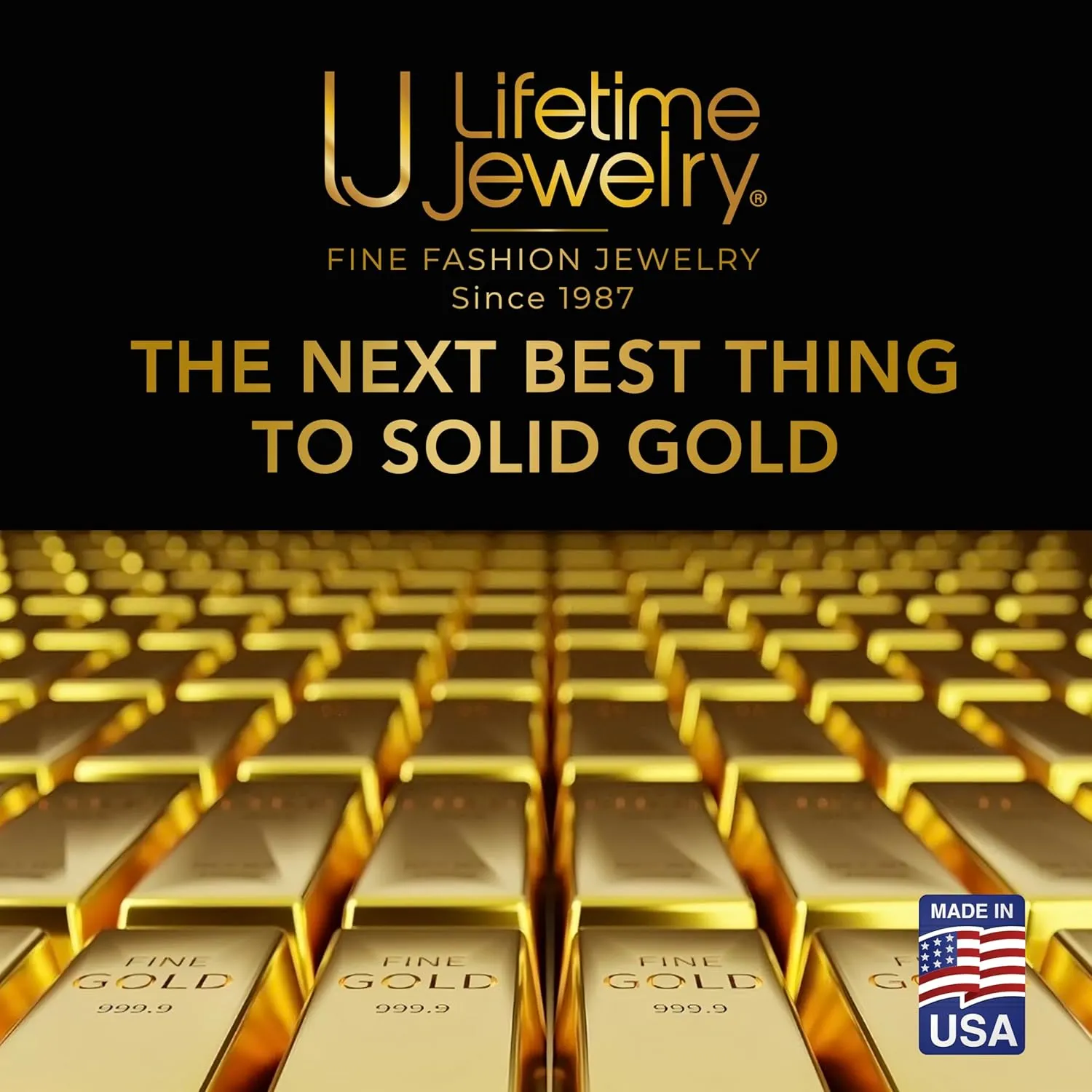 LIFETIME JEWELRY Beveled Cuban Link Curb Chain Necklaces 24k Real Gold Plated (3mm, 6mm & 9.5mm)