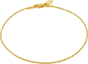 LIFETIME JEWELRY Womens Gold Anklet Twisted Box Chain Ankle Bracelet 24k Real Gold Plated