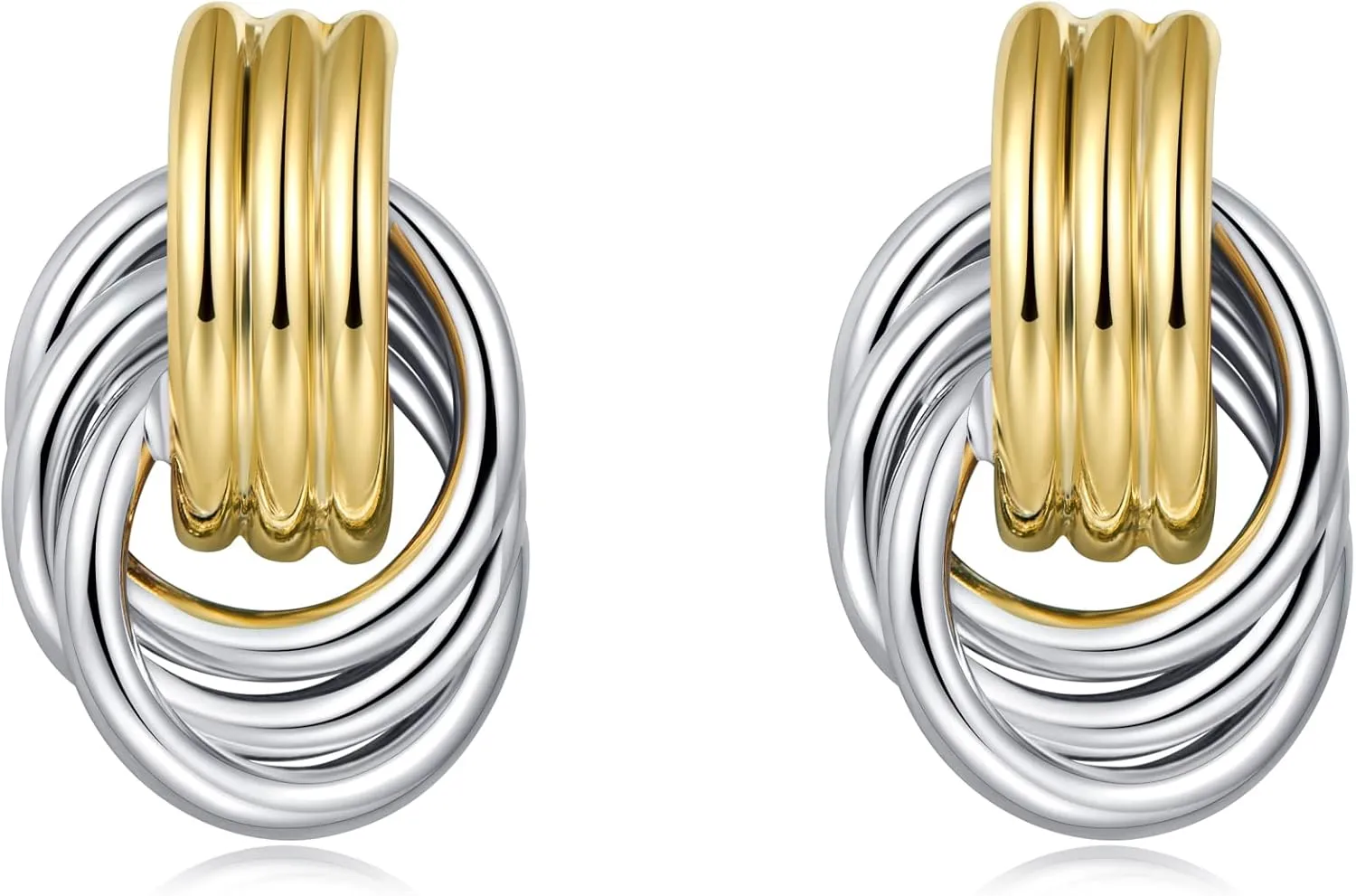 LILIE&WHITE Gold Chain Dangle Earrings - Women's Hypoallergenic Fashion Gift Earrings