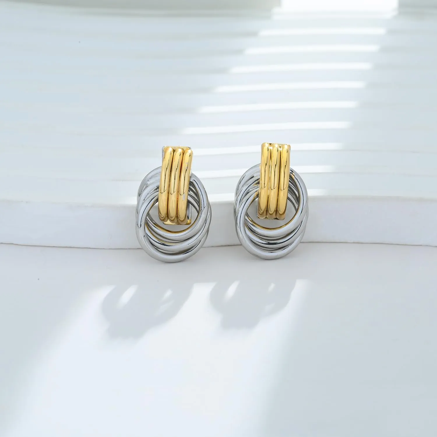LILIE&WHITE Gold Chain Dangle Earrings - Women's Hypoallergenic Fashion Gift Earrings