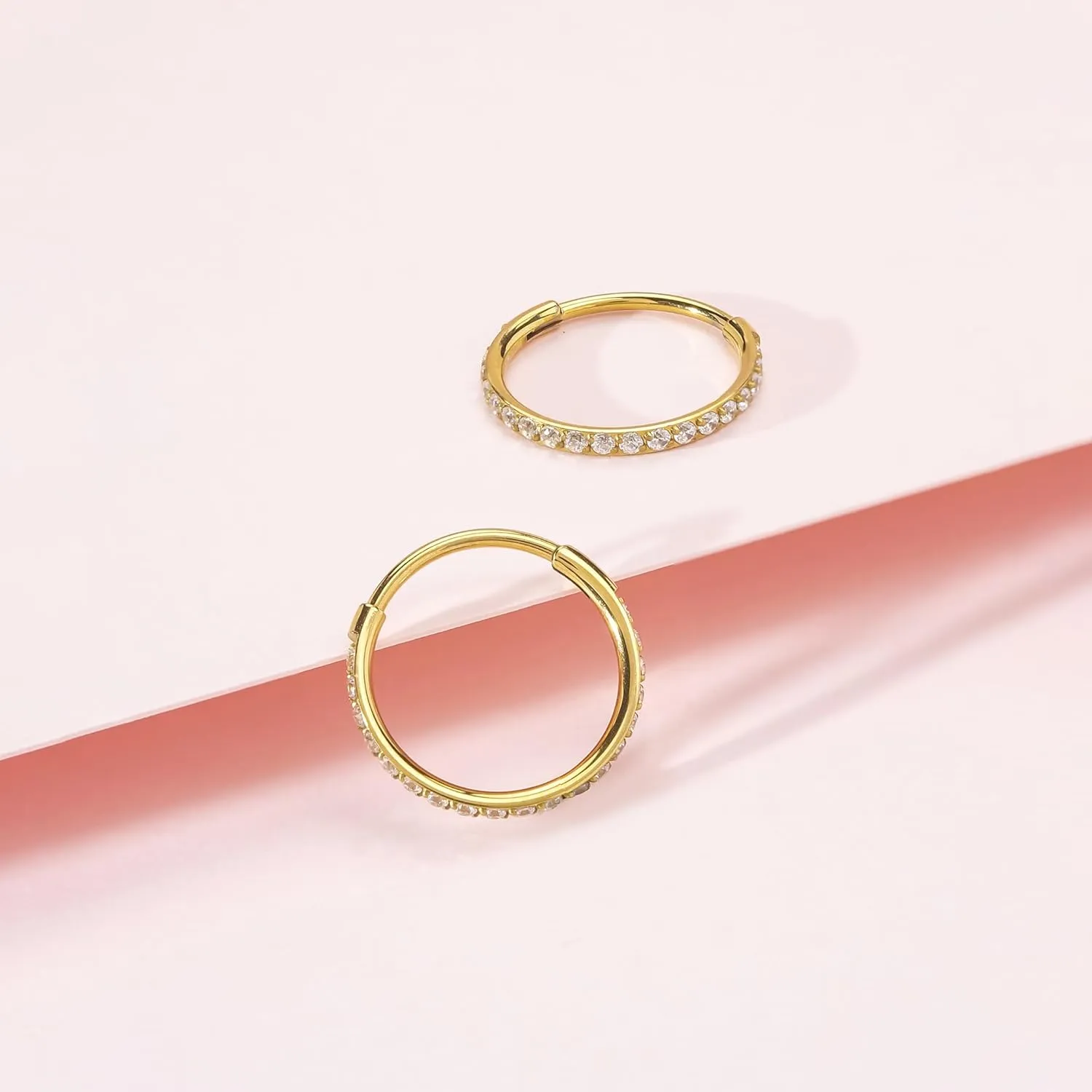 Limerencia G23 Titanium Slim Huggie Hoop Earrings, Hypoallergenic F136 Implant Grade Pure Titanium for Sensitive Ears