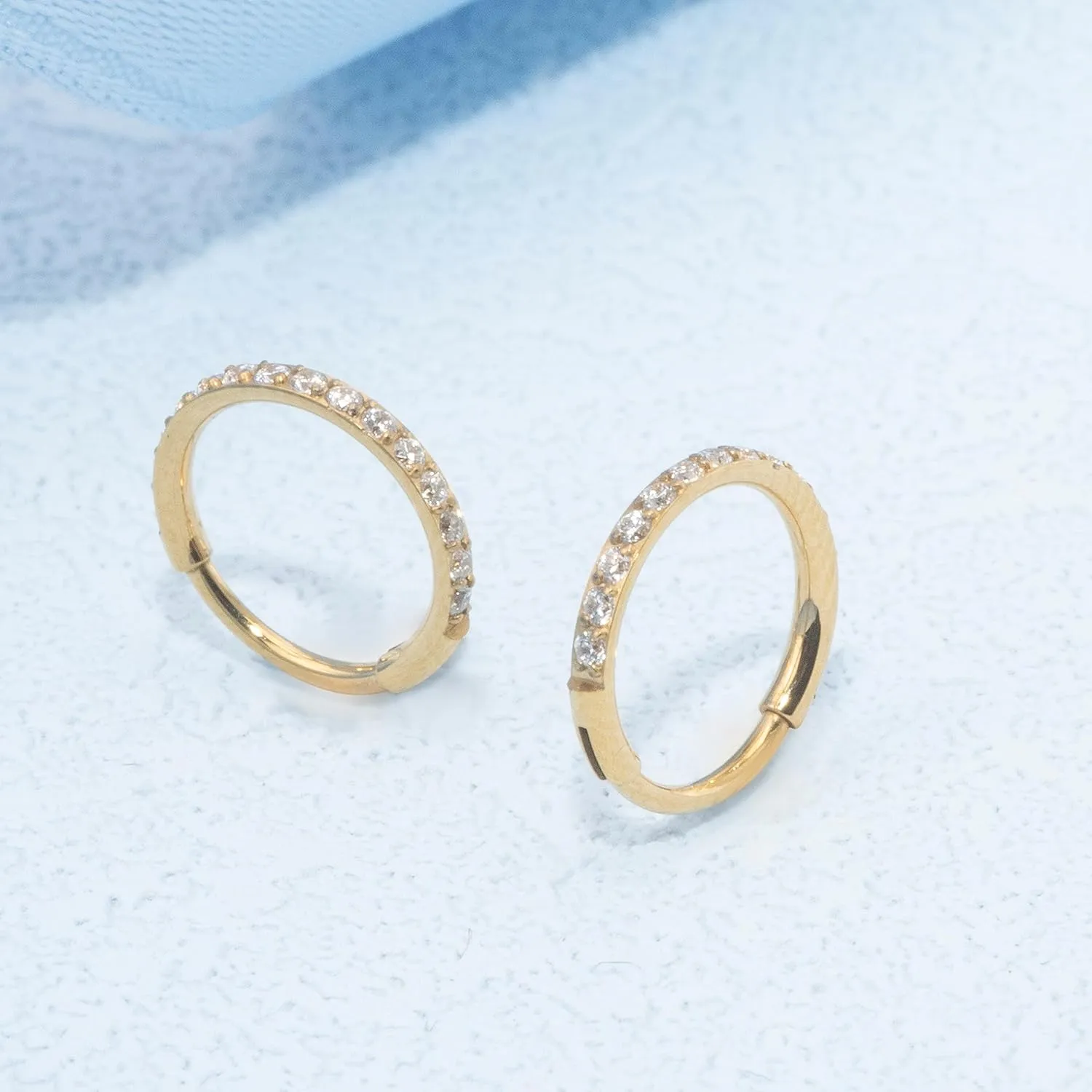 Limerencia G23 Titanium Slim Huggie Hoop Earrings, Hypoallergenic F136 Implant Grade Pure Titanium for Sensitive Ears