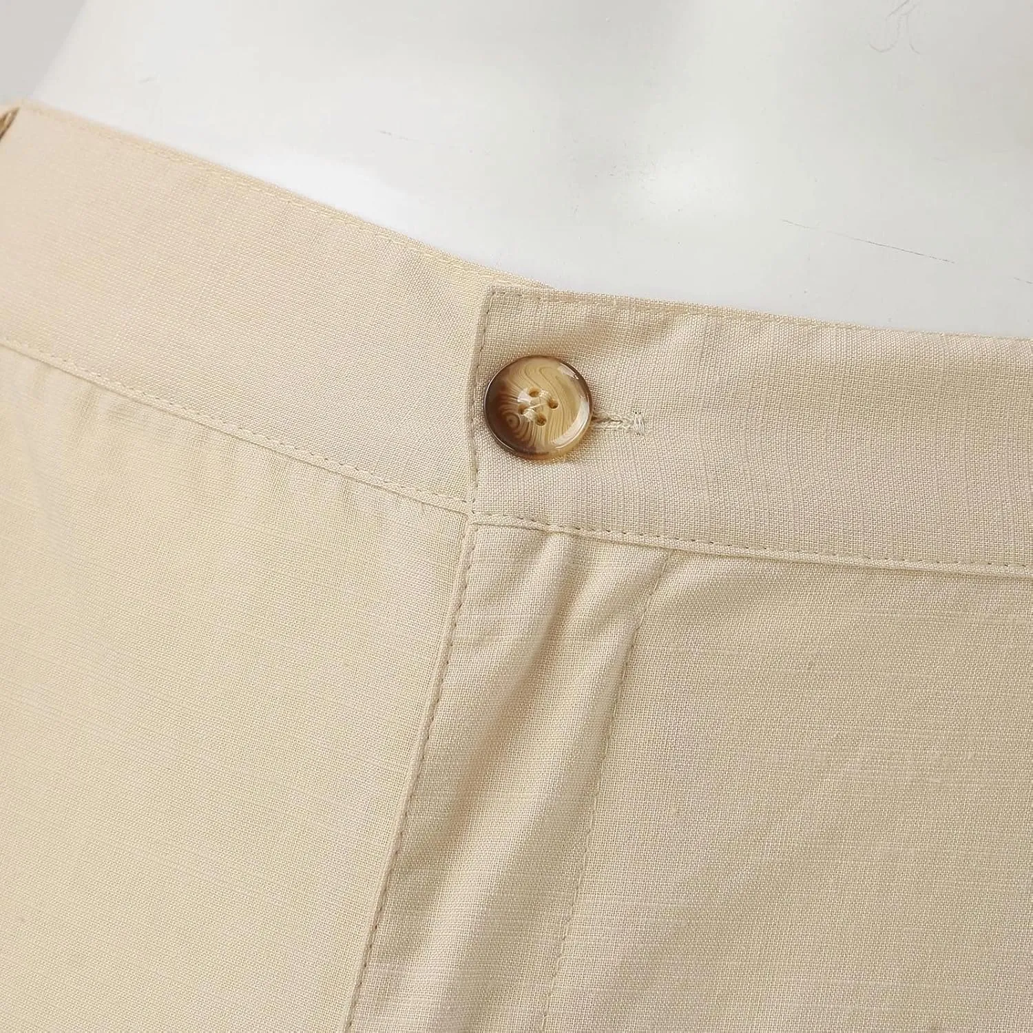 Linen Pants for Men Lightweight Beach Casual Yoga Pants Summer Vacation Hawaiian Slacks Plain Straight Leg Trousers