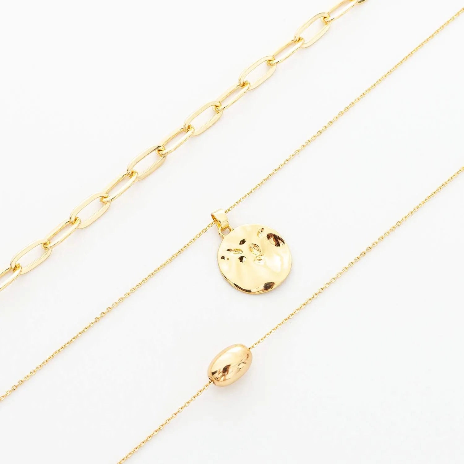 Link Layered Necklace Gold Layering Paperclip Chain Choker for Women