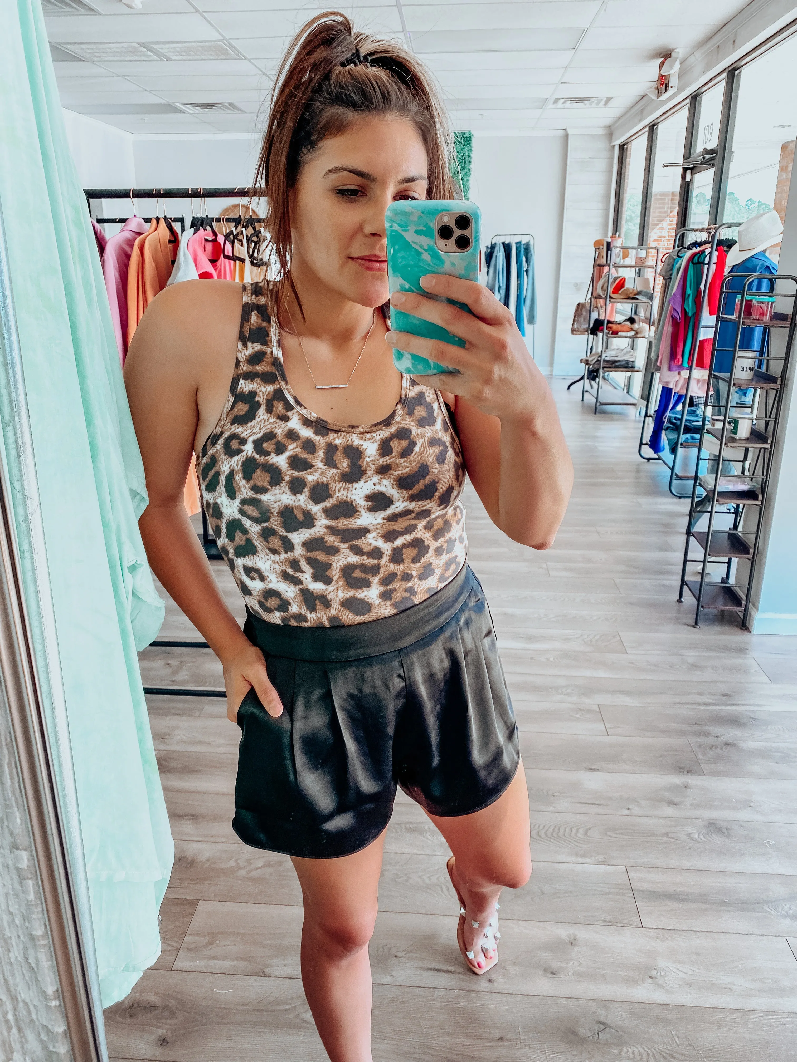 Love of Mine Satin High Waisted Shorts