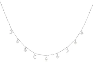 Luxury Pearl Wedding Necklace with Cubic Zirconia Crystal, Hand Picked Freshwater Pearls Choker Necklaces Jewelry Gifts for Bride Bridesmaid