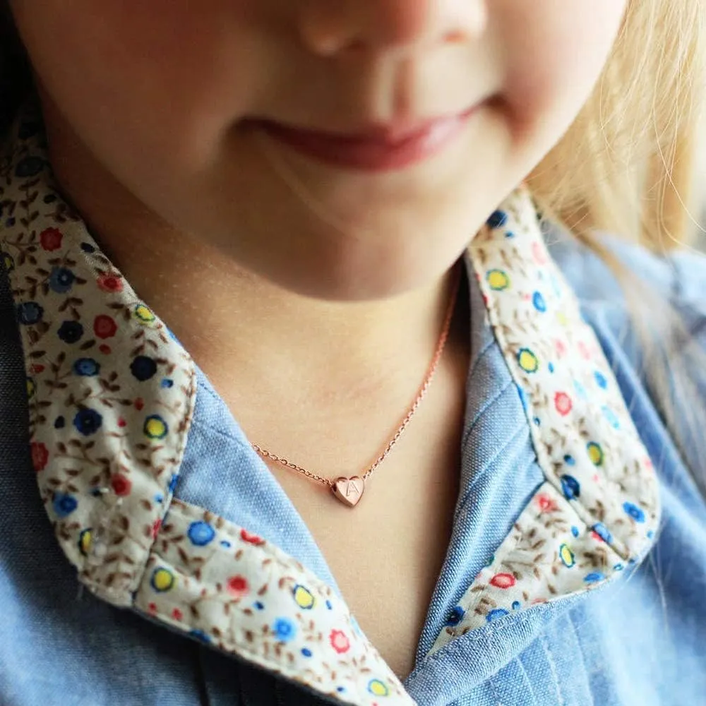 M MOOHAM Graduation Gifts - Heart Initial Necklaces for Girls Women, Sterling Silver Tiny Letter Necklace Gift for Kids Teen Girl Jewelry