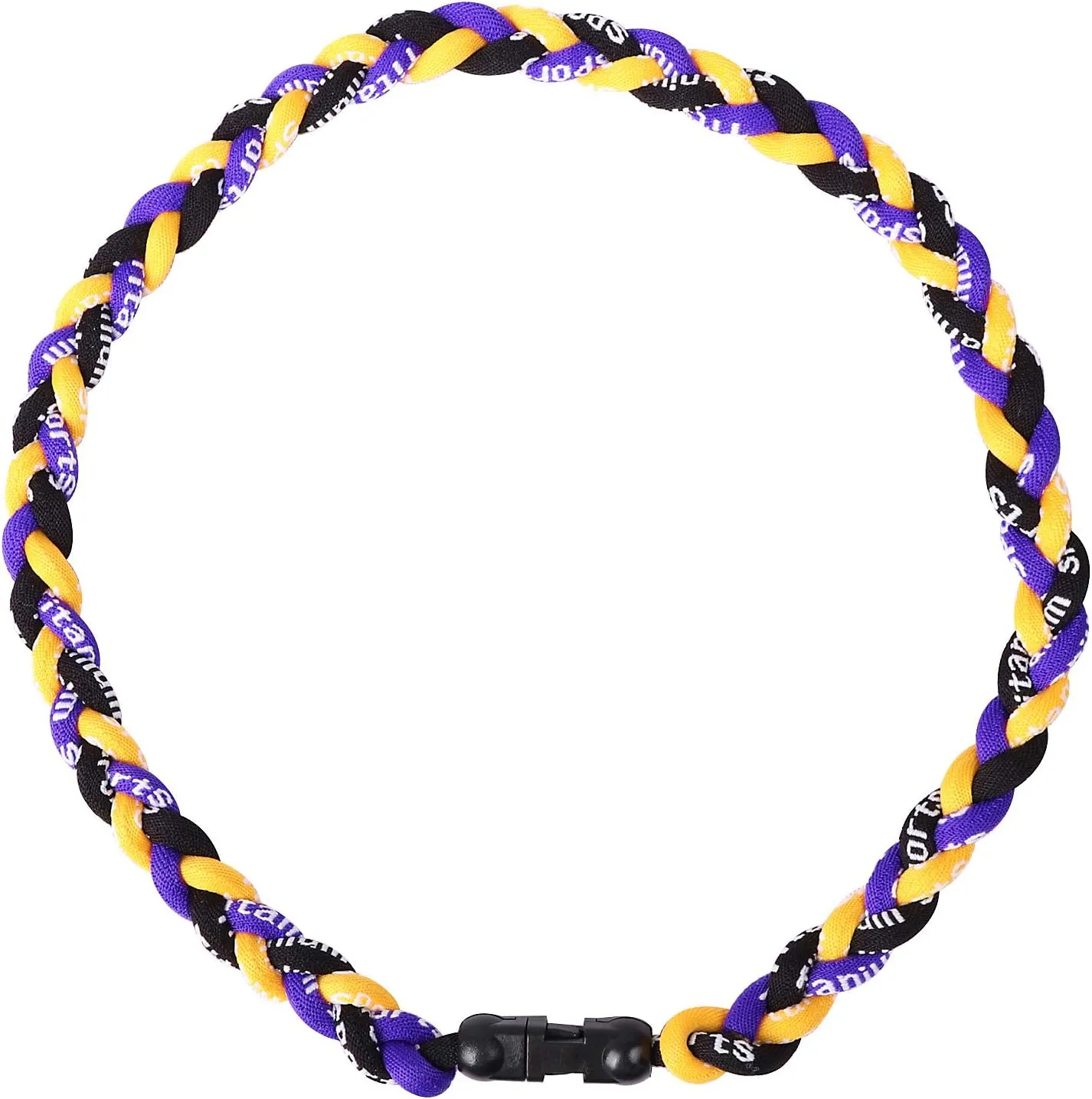 MapofBeauty 22 Inch 3 Rope Special Sport Nylon Braided Rope Three Color Necklace