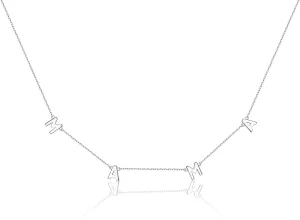 MILACOLATO Mother's Day Gifts 925 Sterling Silver Mama Necklace 14K White Gold Plated Mom Necklaces for Mom New Mum Grandma Women Wife