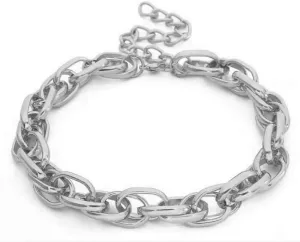 MOKAVIKY 25 Chunky Chain Link Necklaces for Women Silver Punk Chunky Chain Statement Choker Necklace
