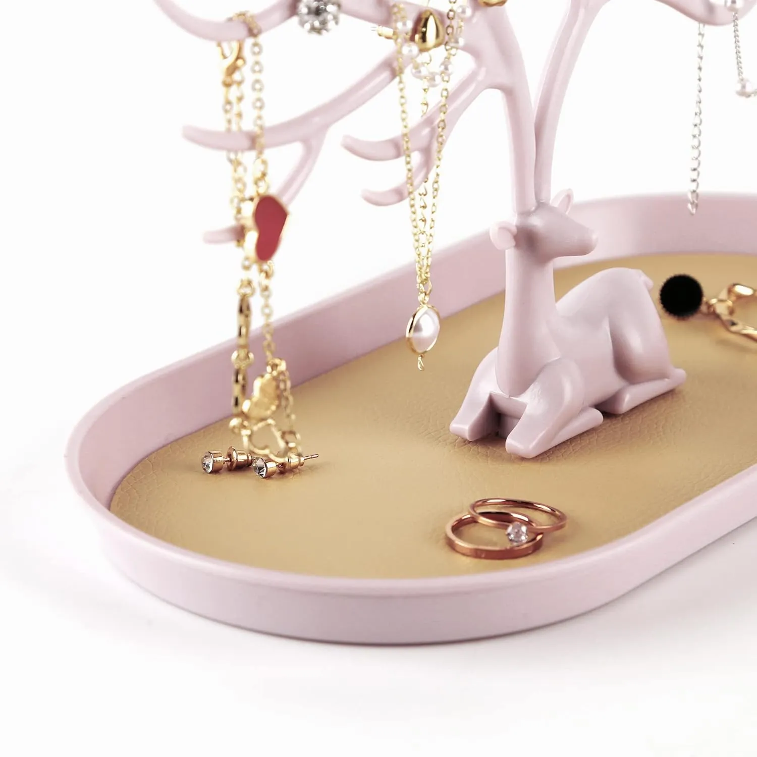 MORE&LESS Antlers Jewelry Display Stand,Tree Tower Rack Hanging Organizer for Ring Earrings Necklace Bracelet