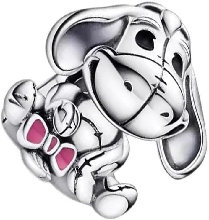 Movable Teddy Bear Dangle Charm Fit Women Bracelet Necklaces Fashion Gifts 925 Sterling Silver DIY Jewelry