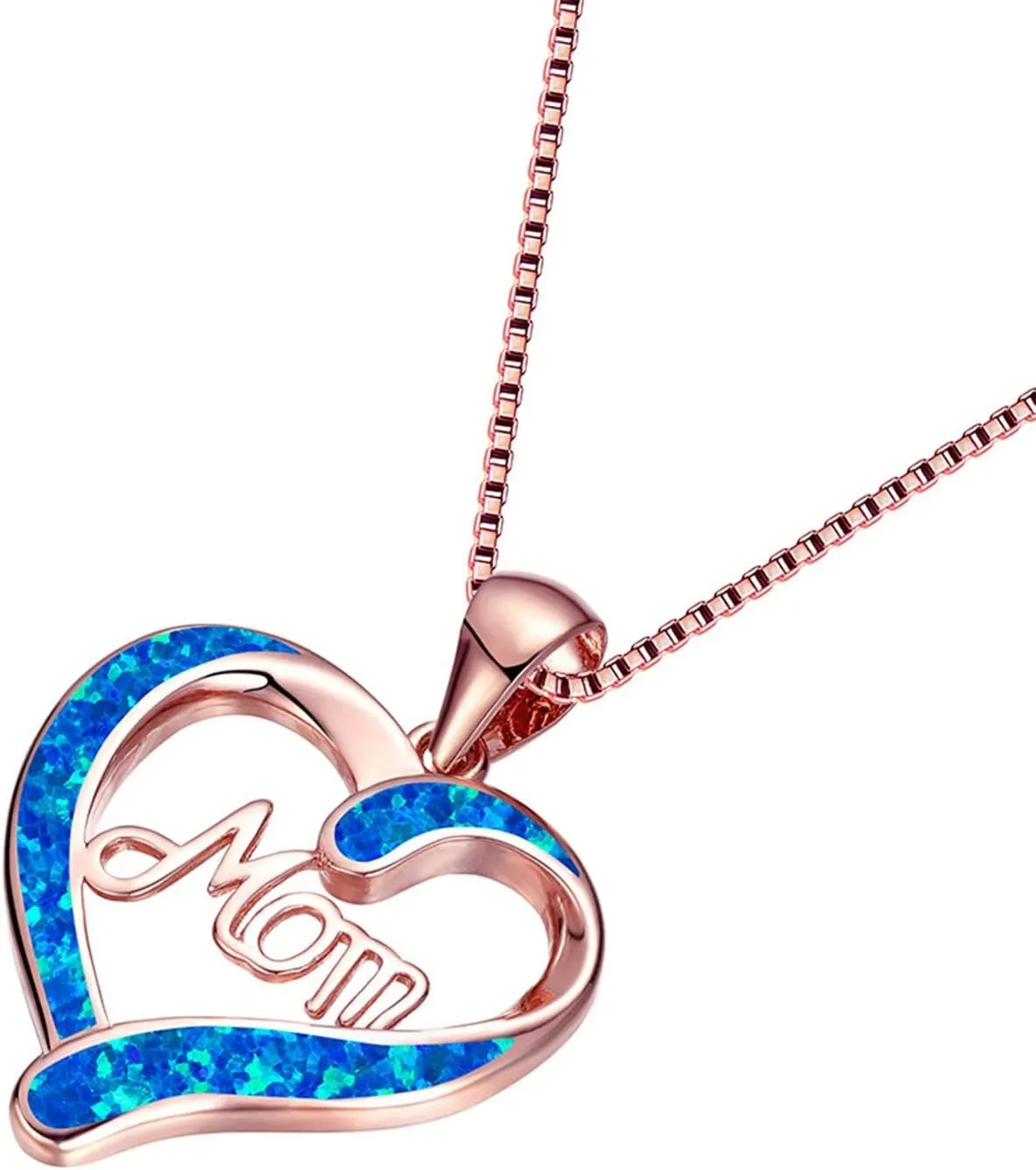 Necklaces for Women,Mom Letters Heart Shaped Crystal Pendant Necklace Collarbone Chain Necklace Jewelry Gifts
