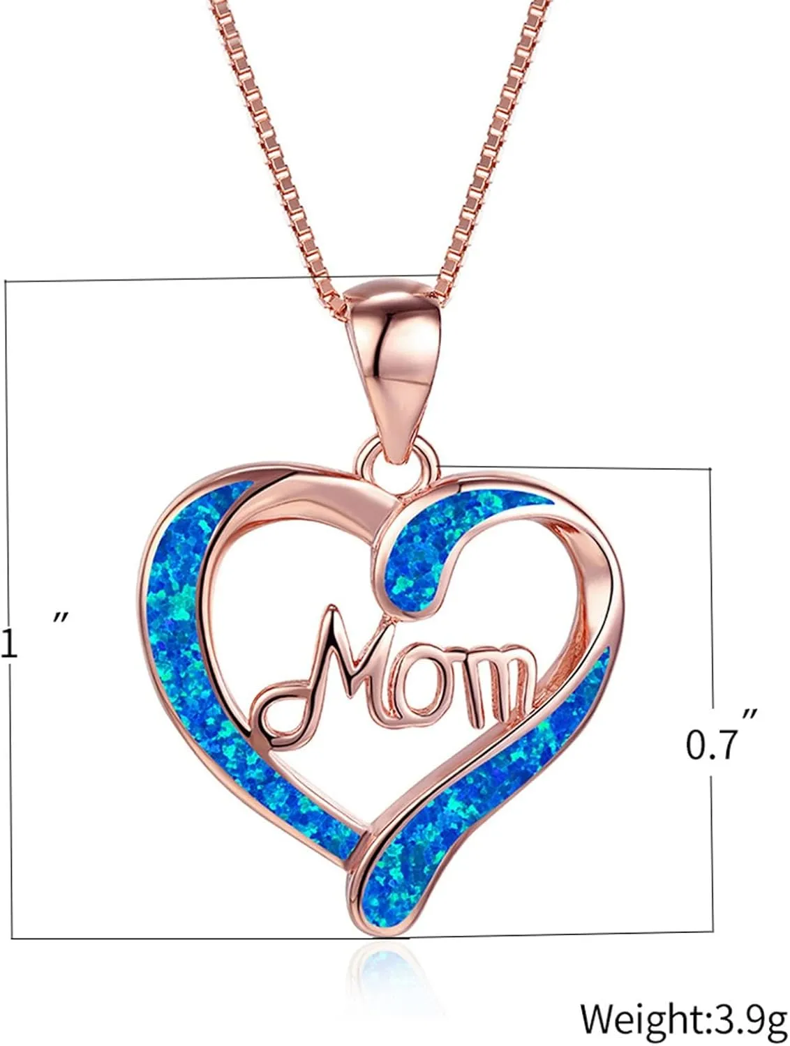 Necklaces for Women,Mom Letters Heart Shaped Crystal Pendant Necklace Collarbone Chain Necklace Jewelry Gifts